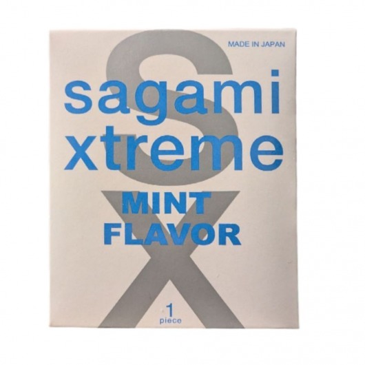 Презерватив Sagami Xtreme Mint с ароматом мяты - 1 шт. - Sagami - купить с доставкой в Казани
