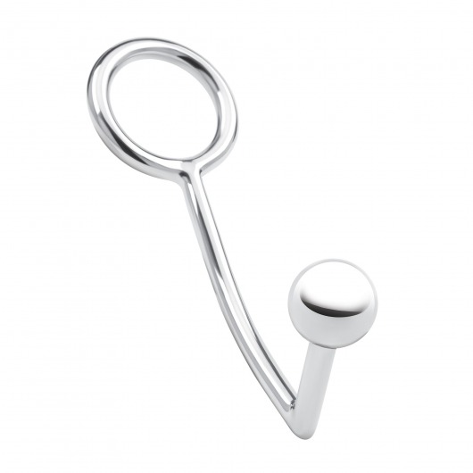 Кольцо на пенис с анальным стимулятором Stainless Steel Anal Hook   Cock Ring - BlueLine - в Казани купить с доставкой