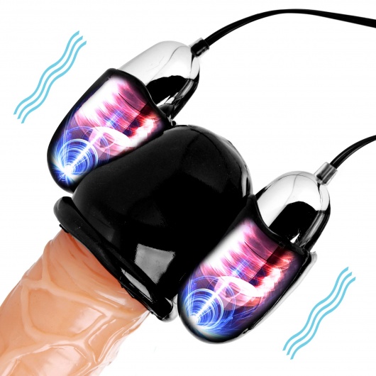 Черная стимулирующая насадка для головки полового члена Multi Speed Vibrating Penis Head Teaser - XR Brands - в Казани купить с доставкой