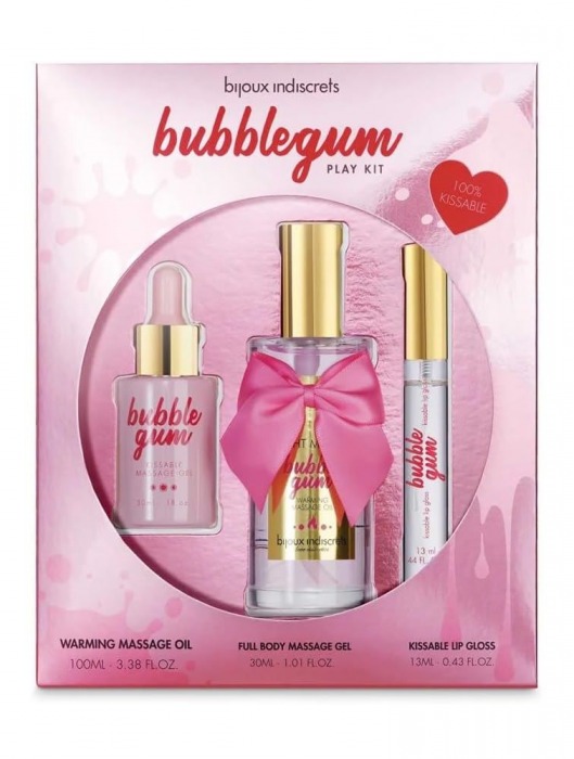 Набор средств для массажа и ласк Bubblegum Play Kit - Bijoux Indiscrets - купить с доставкой в Казани