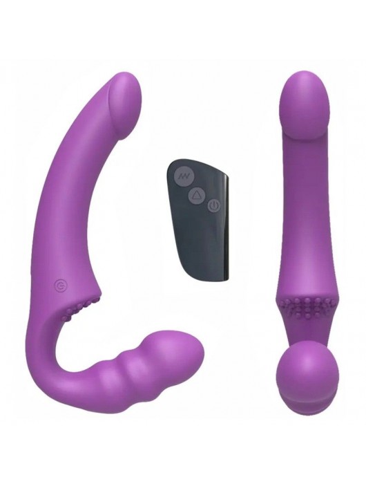 Фиолетовый безремневой страпон Straples Strap-On Dildo - Erokay - купить с доставкой в Казани