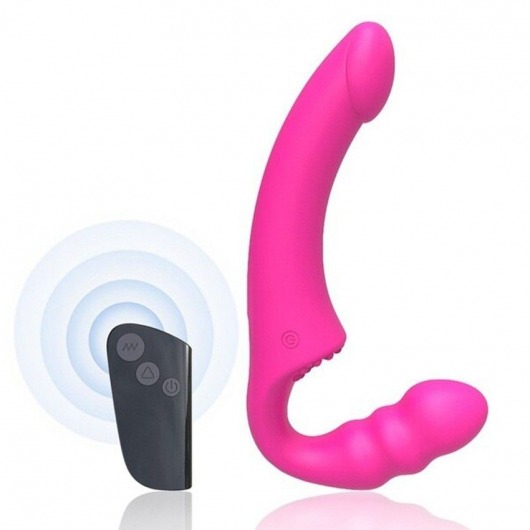 Розовый безремневой страпон Straples Strap-On Dildo - Erokay - купить с доставкой в Казани
