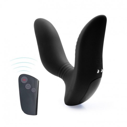 Черный вибромассажер простаты 3,5’’ Remote Control Curve P-spot Massager - 12 см. - Erokay - в Казани купить с доставкой