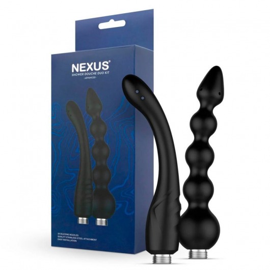 Набор из 2 насадок для анального душа Shower Douche Duo Kit - Nexus Range - купить с доставкой в Казани