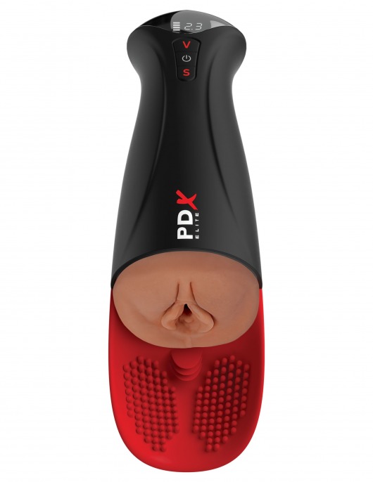 Мастурбатор-вагина в колбе с вибрацией Fuck-O-Matic Pro XL - Pipedream - в Казани купить с доставкой