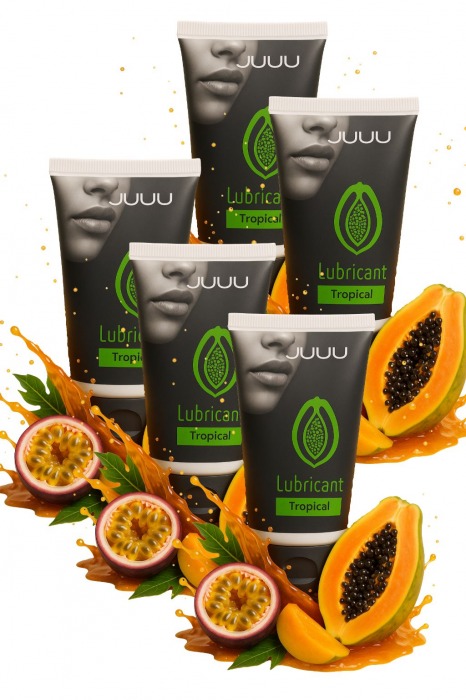Набор из 5 съедобных лубрикантов JUJU со вкусом тропических фруктов - JuJu - купить с доставкой в Казани