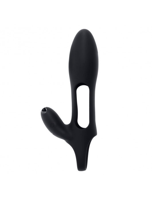 Черная насадка на пенис с вибрацией Nautilus - Zero Tolerance - в Казани купить с доставкой