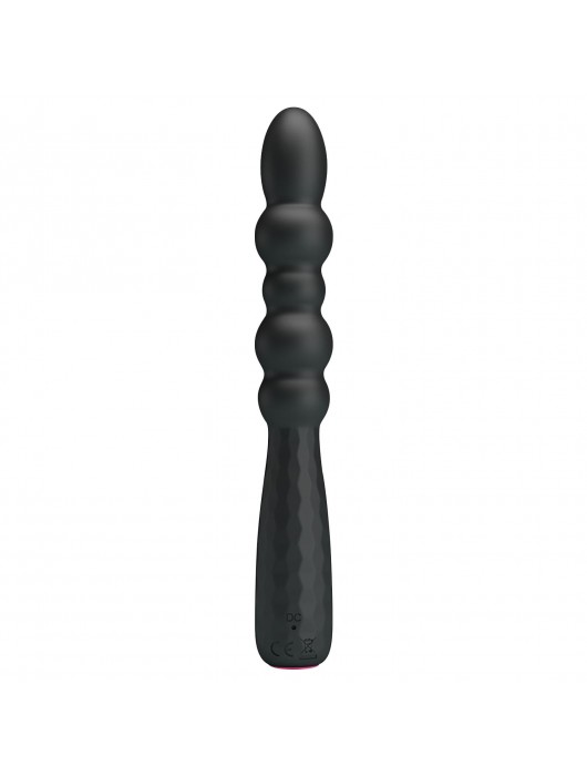 Черный гибкий анальный вибратор - 18,5 см. - Baile