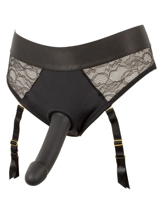 Черный женский страпон Strap-on Set: трусики и насадка - Orion - купить с доставкой в Казани