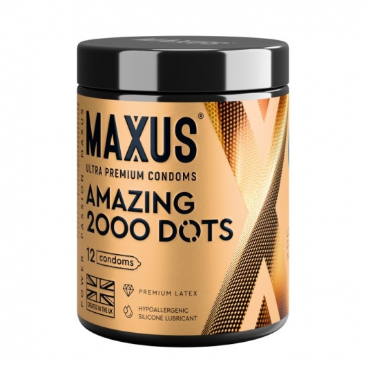 Точечные презервативы MAXUS 2000 Amazing Dots с железным кейсом - 12 шт. - Maxus - купить с доставкой в Казани