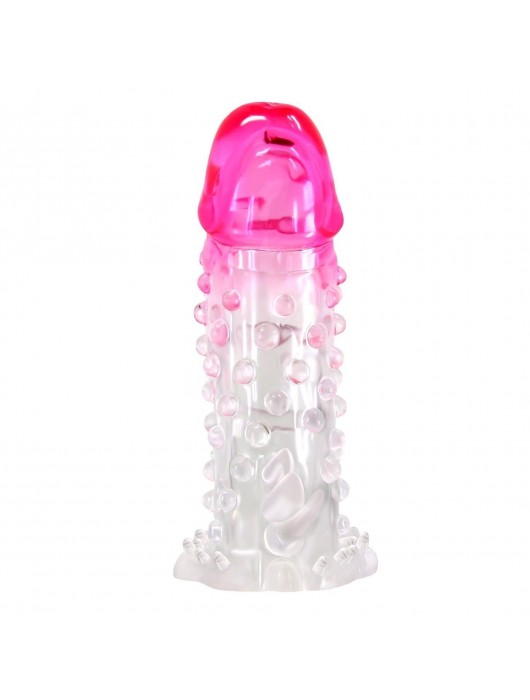 Прозрачно-розовая насадка на пенис Wilford - 13,5 см. - Baile - в Казани купить с доставкой