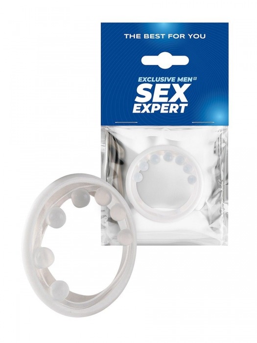Эрекционное кольцо с мягкой стимулирующей насадкой - Sex Expert - в Казани купить с доставкой