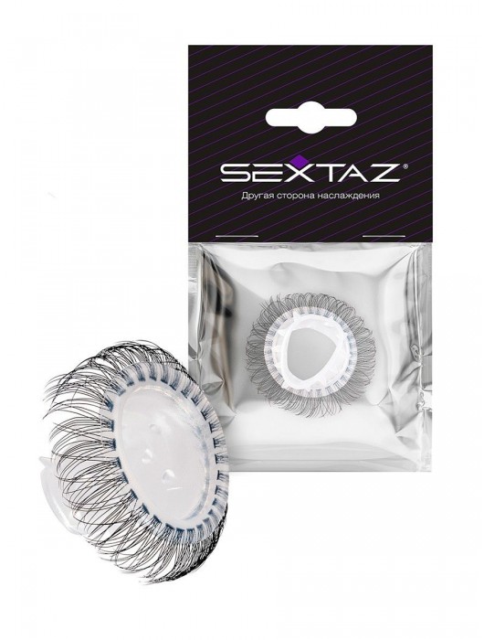 Эластичное эрекционное кольцо с длинными черными «ресничками» - Sextaz - в Казани купить с доставкой