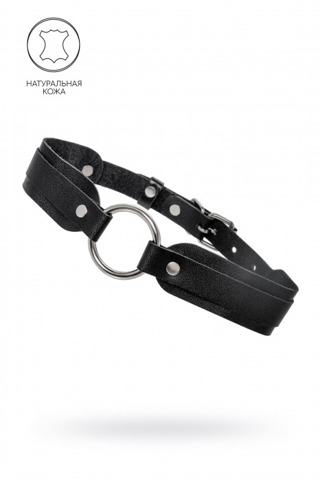Черный кожаный чокер-ошейник со скруглёнными углами - Pecado - купить с доставкой в Казани