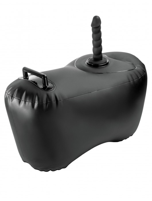 Черное надувное кресло с платформой для фиксации дилдо Body Dock Inflatable Love Seat - Pipedream - купить с доставкой в Казани