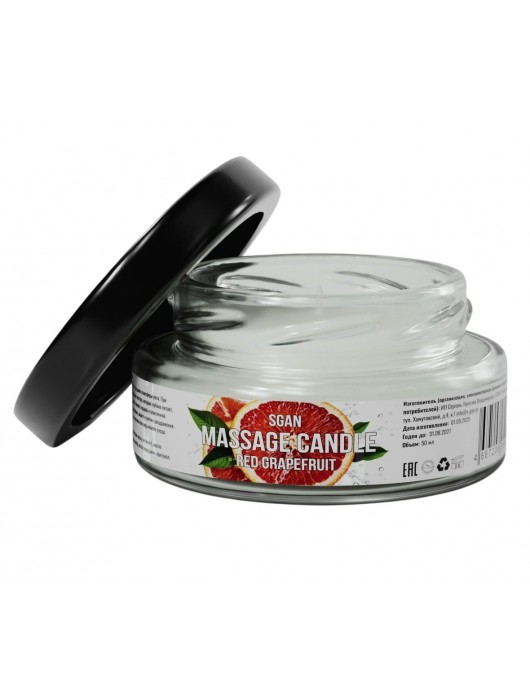 Массажная свеча «Красный грейпфрут» - 50 мл. - SGAN - купить с доставкой в Казани