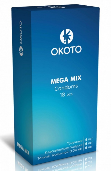 Презервативы OKOTO Mega Mix - 18 шт. - Sitabella - купить с доставкой в Казани