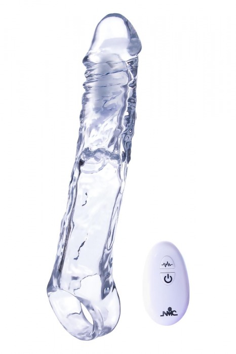 Прозрачная насадка-удлинитель Length Enhancer With Bullet с подхватом - 22,3 см. - NMC - в Казани купить с доставкой