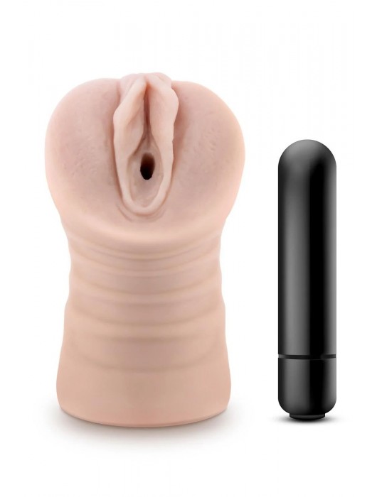 Телесный мастурбатор-вагина Ayumi с вибрацией - Blush Novelties - в Казани купить с доставкой