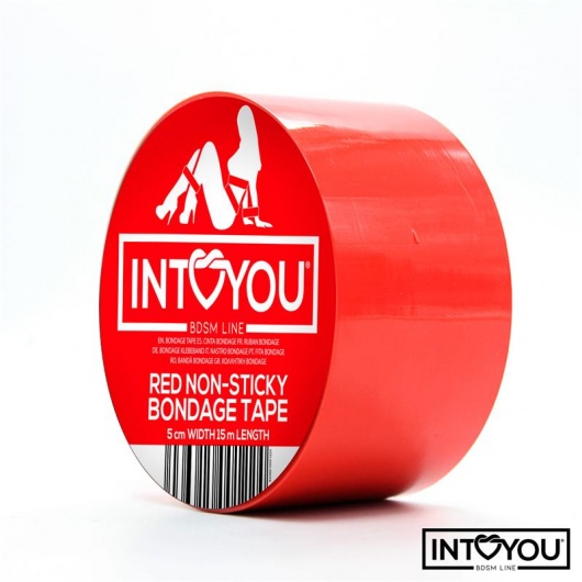 Красный скотч для фиксации Non-Sticky Bondage Tape - 15 м. - Intoyou - купить с доставкой в Казани