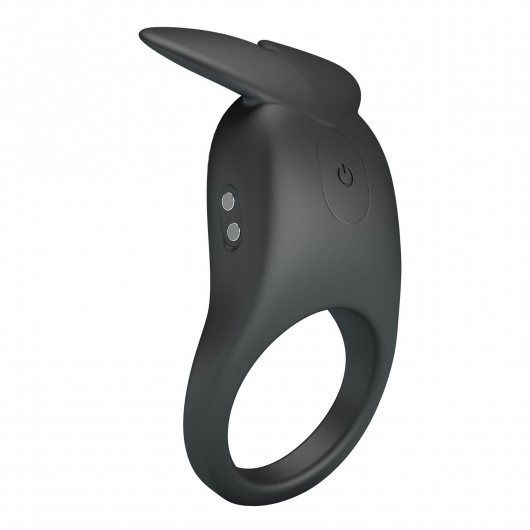 Черное перезаряжаемое виброкольцо Carlton - Baile - в Казани купить с доставкой