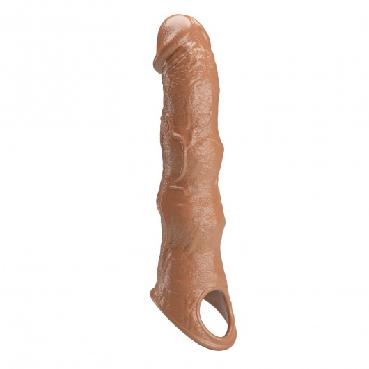 Карамельный фаллоудлинитель с 3 вставками - 28 см. - Baile - в Казани купить с доставкой