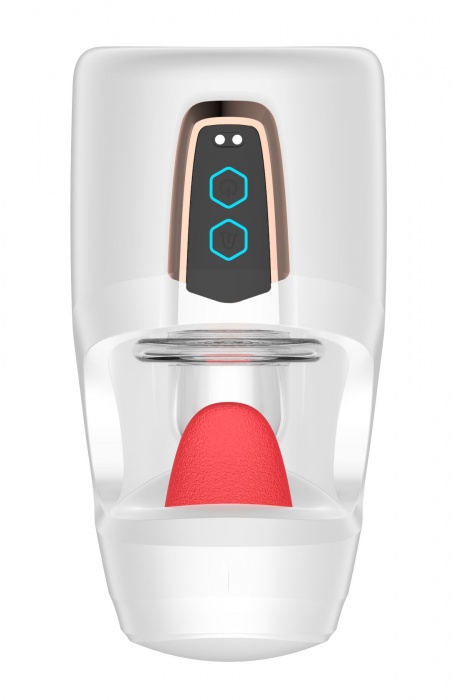 Белый мастурбатор с язычком и возвратно-поступательными движениями - Secwell - в Казани купить с доставкой