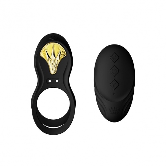 Черное эрекционное виброкольцо Bayek с пультом ДУ - Zalo - в Казани купить с доставкой