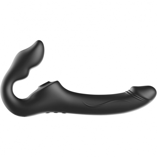 Черный безремневой страпон с 3 моторами - Ibiza - купить с доставкой в Казани