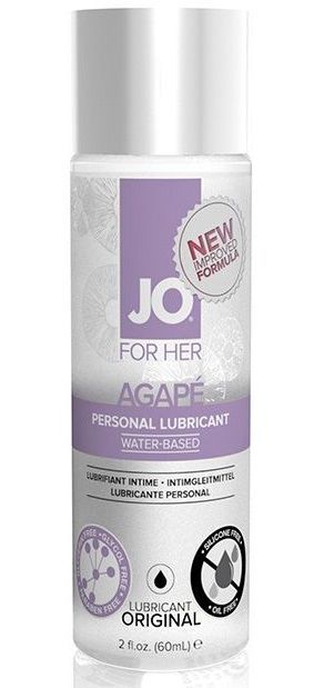 Лубрикант на водной основе для женщин JO AGAPE LUBRICANT ORIGINAL - 60 мл. - System JO - купить с доставкой в Казани