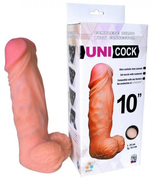 Фаллическая насадка Харнесс UNICOCK 10  - 25 см. - LOVETOY (А-Полимер) - купить с доставкой в Казани