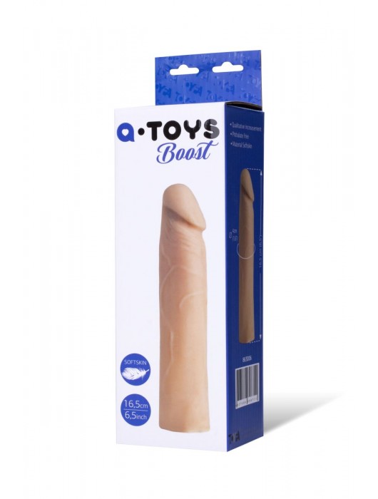 Реалистичная насадка с ярко выраженной головкой - 16,5 см. - A-toys - в Казани купить с доставкой