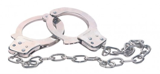 Наручники из металла с длинной цепочкой CHROME HANDCUFFS METAL HANDCUFFS W. KEY - NMC - купить с доставкой в Казани