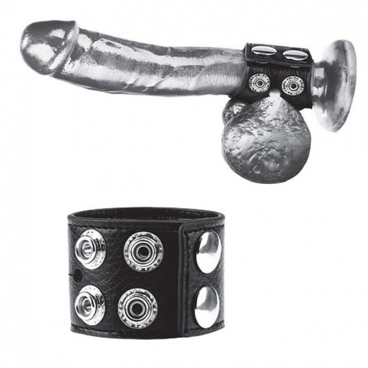 Ремень на член и мошонку 1.5  Cock Ring With Ball Strap - BlueLine - купить с доставкой в Казани