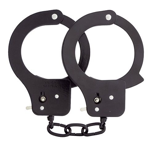 Чёрные наручники из листового металла BONDX METAL CUFFS BLACK - Dream Toys - купить с доставкой в Казани