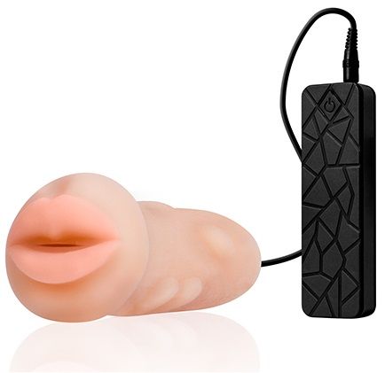 Мастурбатор-ротик с вибрацией REALSTUFF VIBRATING MASTURBATOR MOUTH - Dream Toys - в Казани купить с доставкой