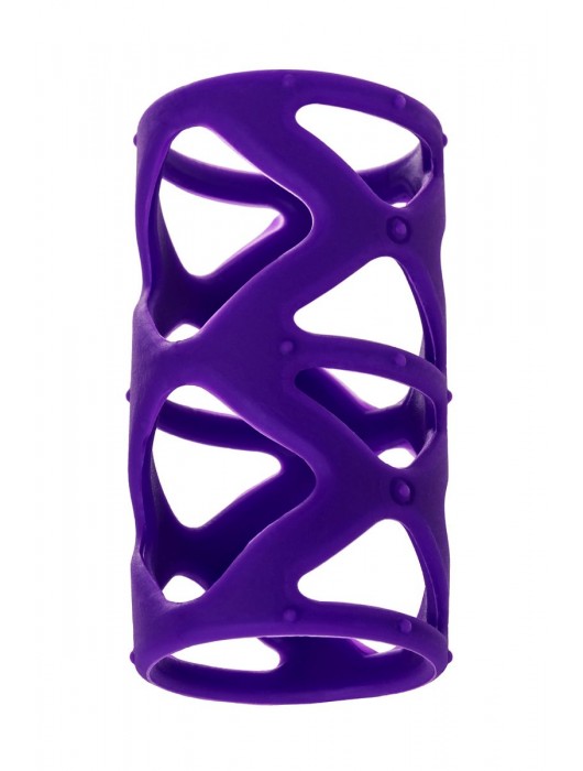 Фиолетовая насадка-сетка на пенис - 7,5 см. - A-toys - в Казани купить с доставкой