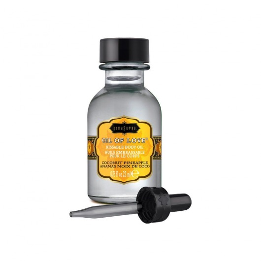 Масло для ласк с ароматом кокоса и ананаса Oil of Love Coconut Pineapple - 22 мл. - Kama Sutra - купить с доставкой в Казани