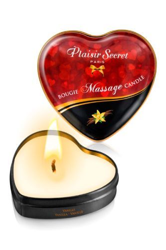 Массажная свеча с ароматом ванили Bougie Massage Candle - 35 мл. - Plaisir Secret - купить с доставкой в Казани