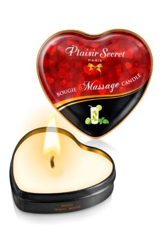 Массажная свеча с ароматом мохито Bougie Massage Candle - 35 мл. - Plaisir Secret - купить с доставкой в Казани