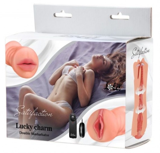Двусторонний мастурбатор с вибропулей Satisfaction Lucky charm - Lola Games - в Казани купить с доставкой
