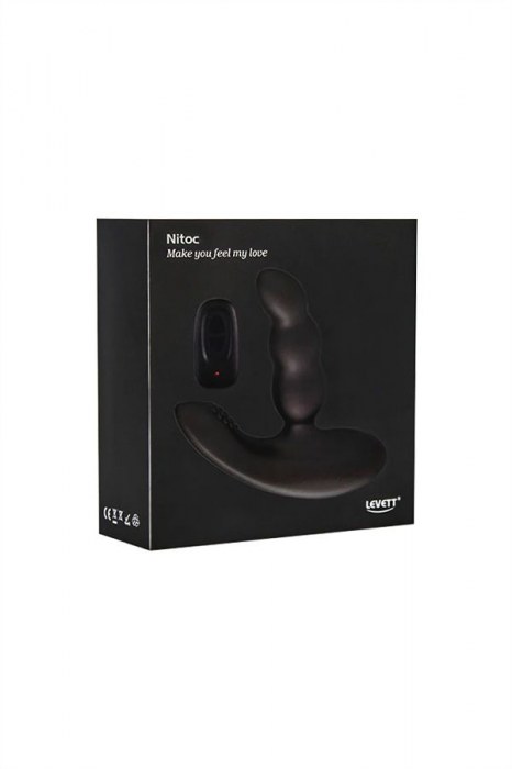 Черный силиконовый стимулятор простаты Levett Nitoc с пультом ДУ - Levett - в Казани купить с доставкой