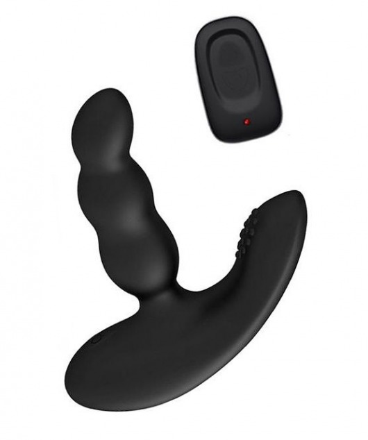 Черный силиконовый стимулятор простаты Levett Nitoc с пультом ДУ - Levett - в Казани купить с доставкой