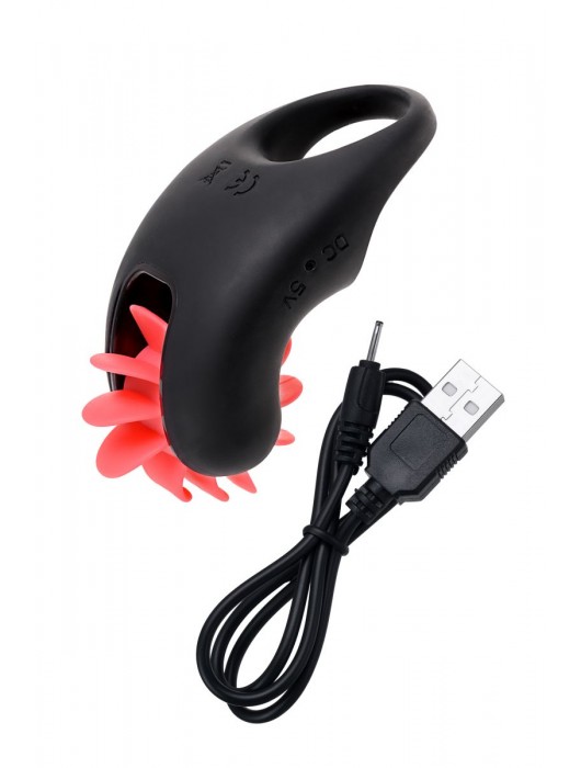 Чёрно-красное эрекционное виброкольцо Erotist - Erotist Adult Toys - в Казани купить с доставкой