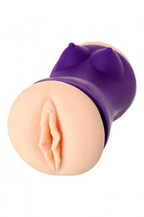 Двухсторонний мастурбатор JOS YARA в фиолетовой колбе - JOS - в Казани купить с доставкой