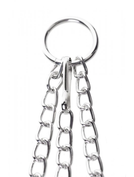 Черно-серебристые зажимы для сосков с кольцом для пениса TOYFA Metal - ToyFa - купить с доставкой в Казани