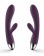 Фиолетовый вибратор Alice с клиторальным стимулятором - Svakom