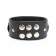 Черный кожаный ошейник с короткими шипами - БДСМ Арсенал - купить с доставкой в Казани