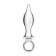 Металлический плаг с кольцом Stainless Steel Metal Tapered Butt Plug With Loop Hardware - 10 см. - BlueLine